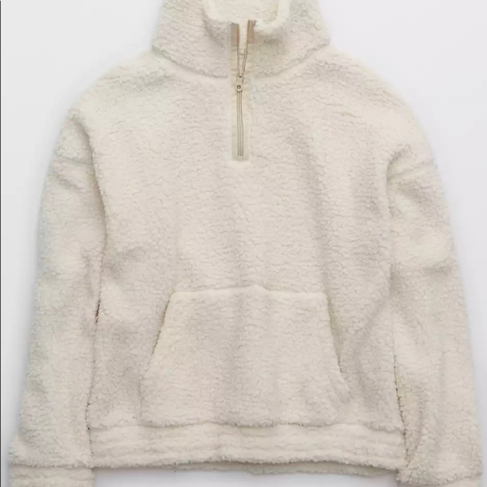NWOT Aerie Sherpa Quarter Zip